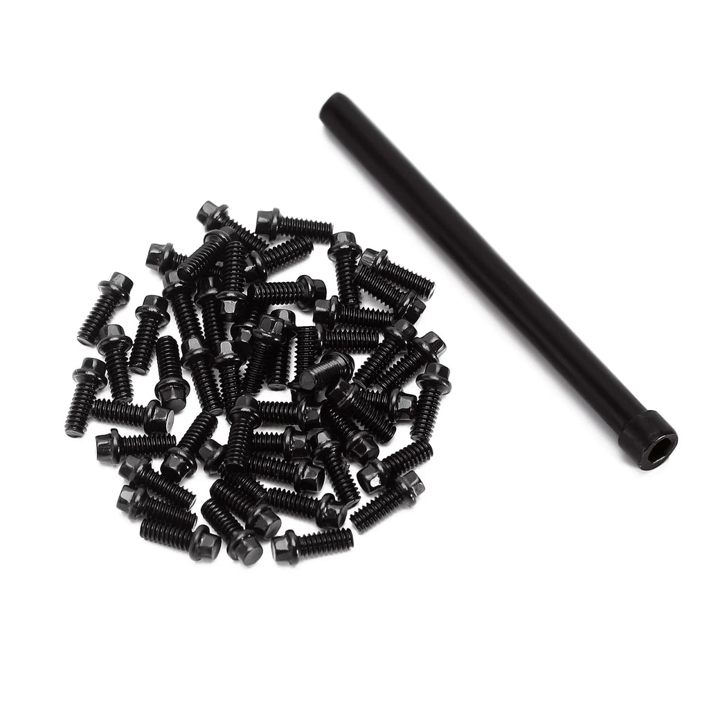 INJORA M2 M2.5 M3 Steel Scale Beadlock Ring Screws 1.9 2.2 Wheel Rims for 1/10 RC Crawler Car TRX4 Axial SCX10 AXI03007 VS4-10