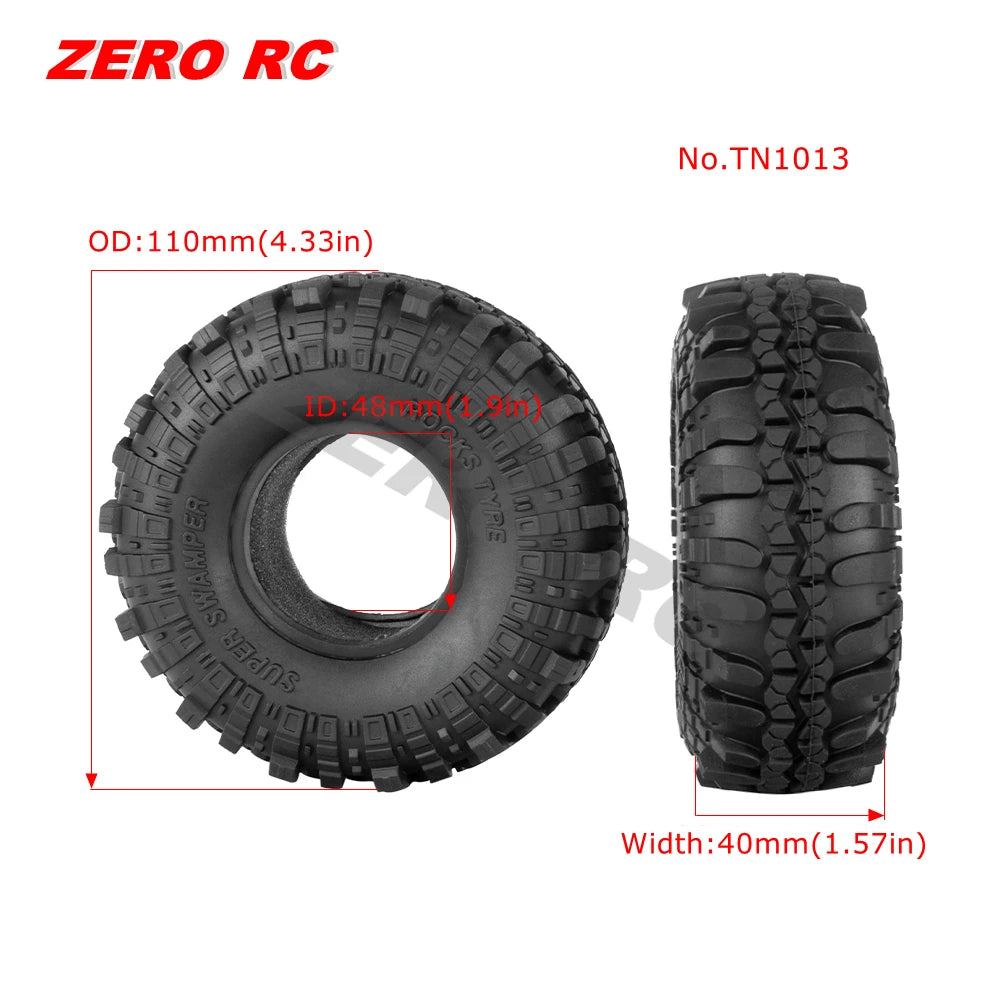 RC TRUCK 1.9" Rock Crawler Tires 90-117mm Tyre For 1/10 Off Road AXIAL SCX10 II III CAPRA TRAXXAS TRX-4 RGT MST RC4WD D90 WHEEL