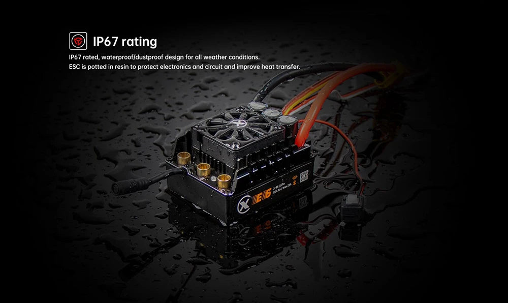 XC E6 200A 3-8S Lipo Sensored Brushless ESC for 1/6 RC Model Car Buggy Truck Accessories