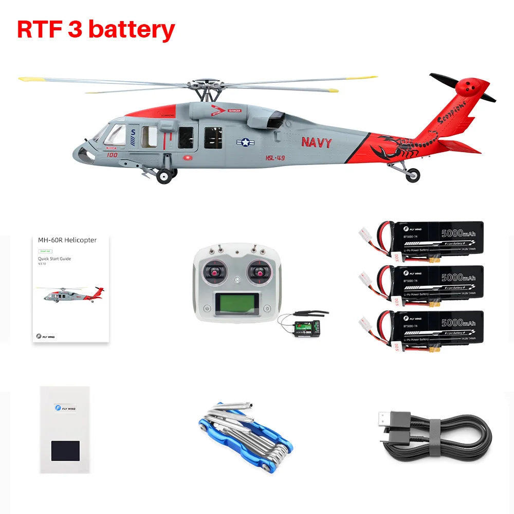 FLYWING MH-60 R Seahawk RC Helicopter LED light ACE ATT MH60R GPS helicopter MH60 rc helicopter 470 size MH60 Scale Helicopter