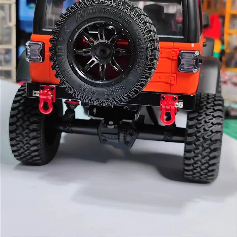MN128 MN 128 Metal Front and Rear Bumper with Tow Hook RC Crawler Car Upgrade Parts Accessories