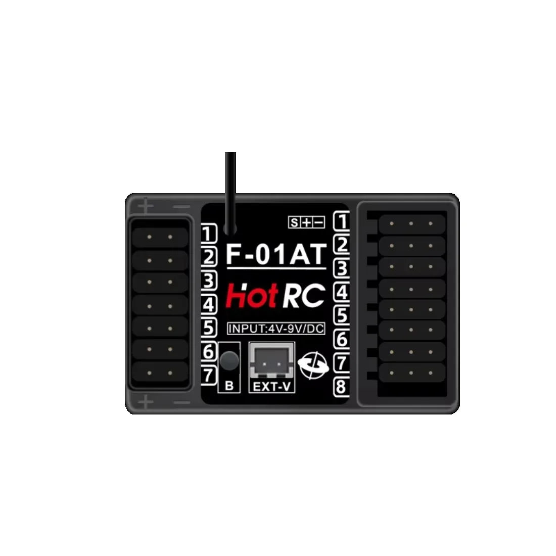 HotRC CT-10B 10CH 2.4G Color Screen Transmitter 10 Channel Remote Control F-10A F-01A 4/6/8/10CH Gyro Receiver for RC Car Boat