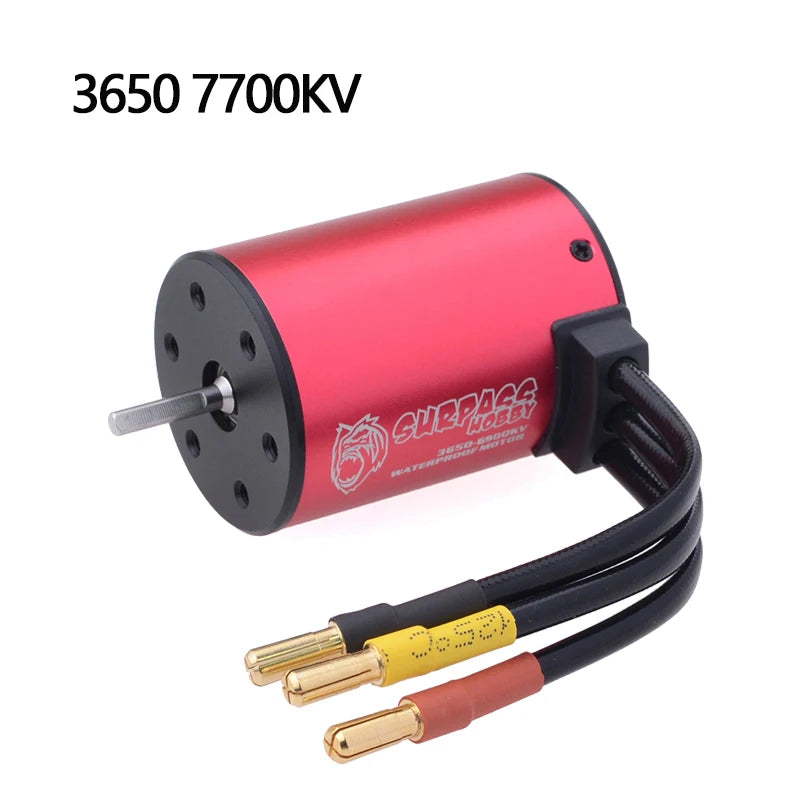 Surpass Hobby KK 3650 Combo Waterproof Brushless Motor 7700/6900/4500/3600/3100KV 3.175mm Shaft w/ 60A/120A ESC for 1/10 RC Car